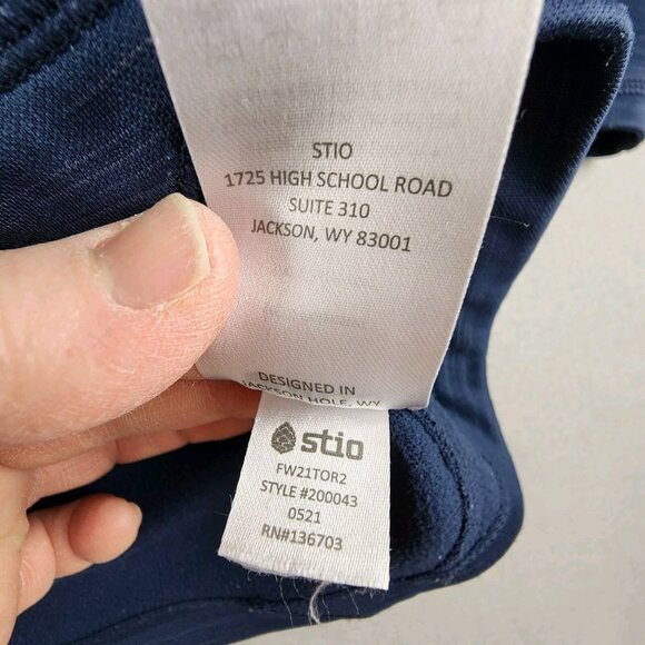 Stio Men's Mountain Shadow Gannett Peak Half-zip Pullover Fleece Jacket Blue Med - Picture 8 of 12